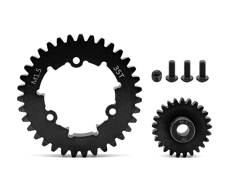 C33120 HD Steel 8mm Bore 25T Pinion+35T Spur Gear Set 1.5 MOD for Traxxas X-Maxx & XRT - Image 1