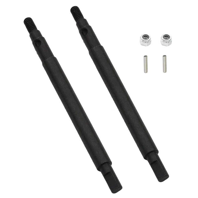 C33133BLACK Black Rear Drive Shafts (2) for Traxxas 1/18 TRX-4M Scale RC Crawler 9730 - Image 1