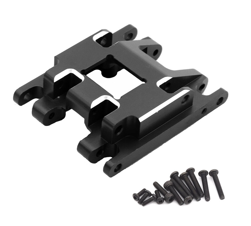 C33142BLACK Alloy Machined Center Skid Plate Upgrade for Traxxas 1/18 TRX-4M Crawler 9736 - Image 1