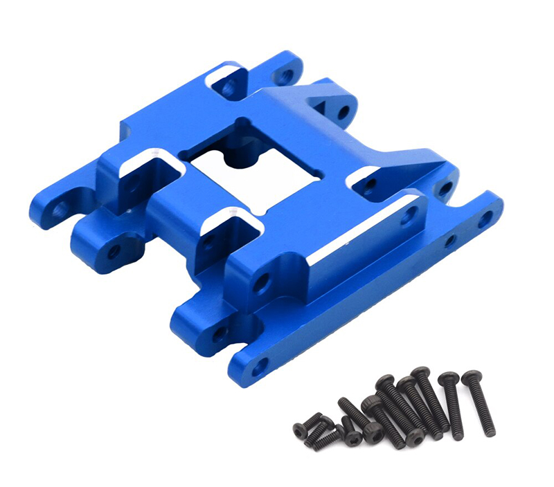 C33142BLUE Alloy Machined Center Skid Plate Upgrade for Traxxas 1/18 TRX-4M Crawler 9736 - Image 1