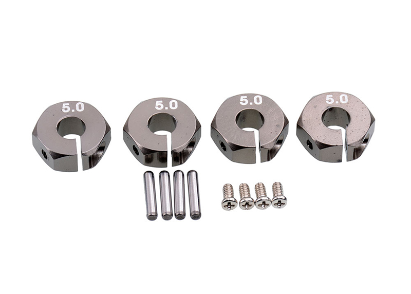 C33143GUN 12mm Hex Wheel (4) Hub 5mm Thick for 1/10 Traxxas, Axial, Tamiya, Drift & TC - Image 1