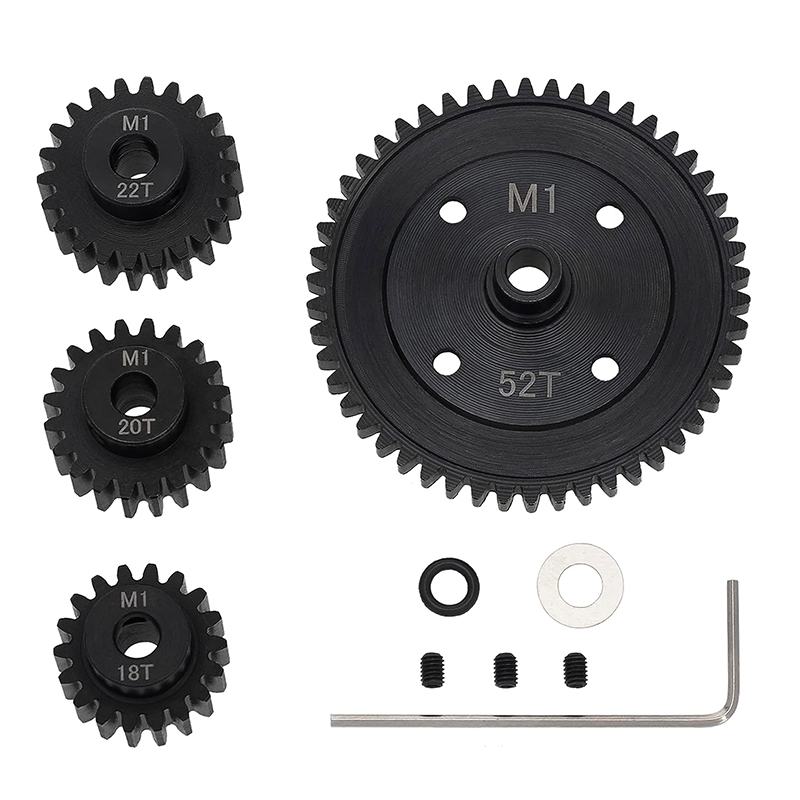 C33159 HD Steel 18+20+22+52T Gear Set M1 Pitch for Arrma 1/8 Scale - Image 1
