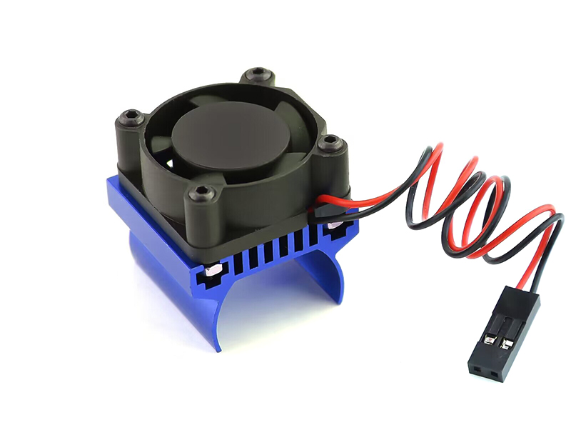C33162BLUE Alloy Machined Heatsink w/ Cooling Fan for Traxxas 1/18 TRX-4M Crawler - Image 1