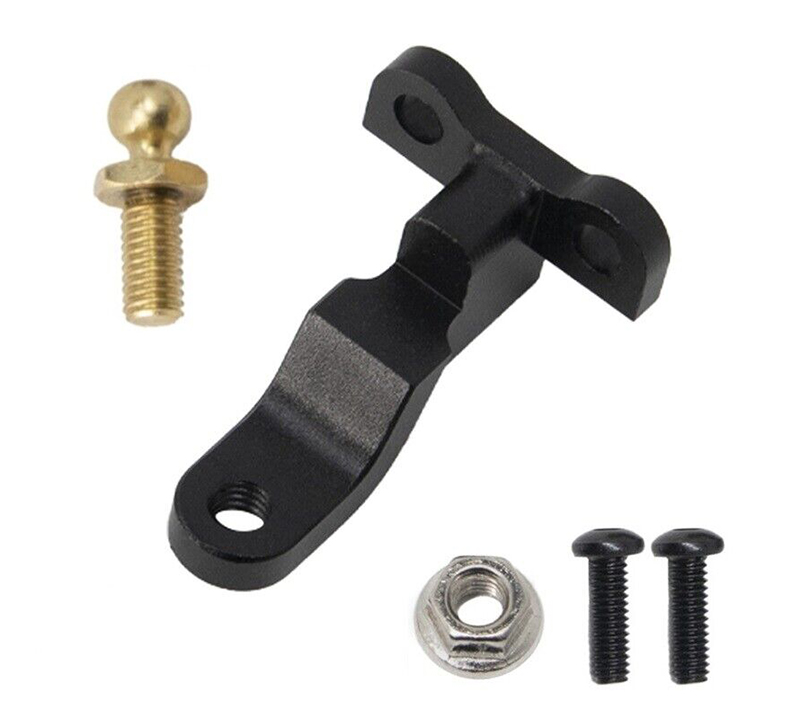 C33174BLACK Machined Rear Bumper Receiving Hitch w/ Ball Mount for Traxxas 1/18 TRX-4M 9826 - Image 1