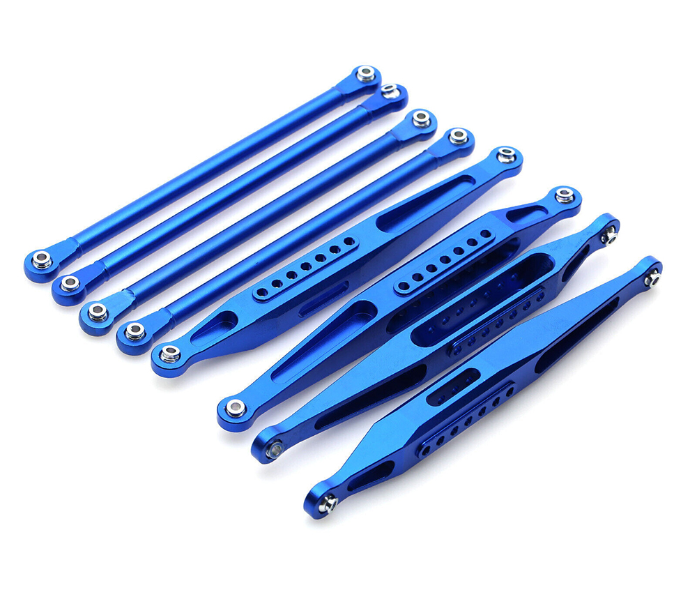 C33194BLUE Alloy Machined F&R Suspension Linkages for Losi 1/8 LMT 1.0 4WD Monster Truck - Image 1