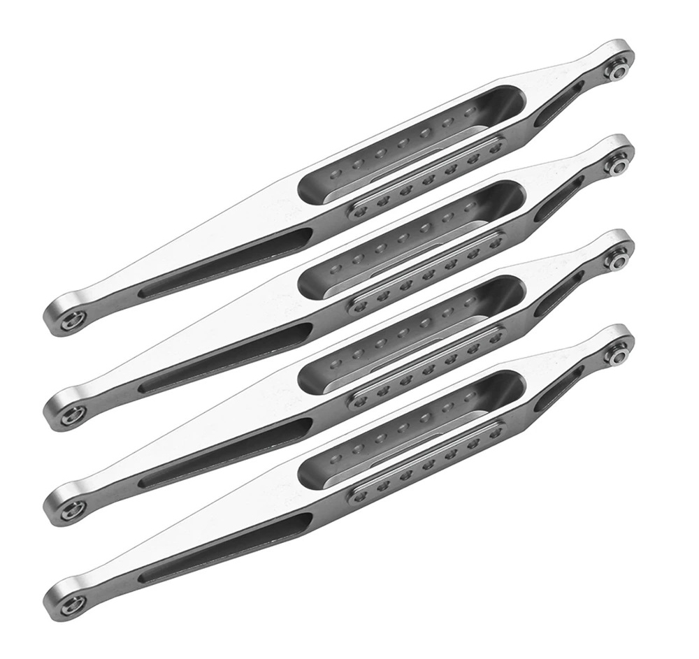 C33195SILVER Alloy Machined Lower Suspension Linkages for Losi 1/8 LMT 1.0 4WD Monster Truck - Image 1