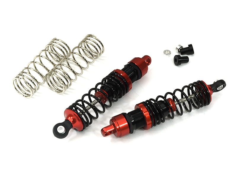 C33214RED Machined 90mm Big Bore Shocks for Traxxas 1/10 Drag Slash 3760A - Image 1