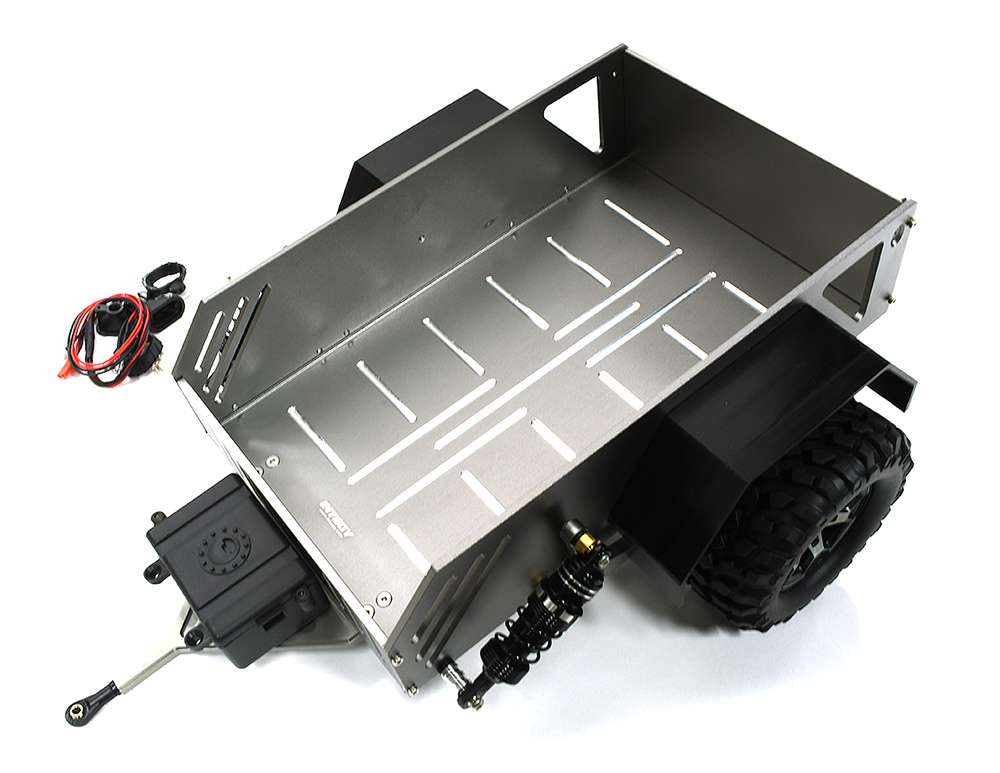 C33217GUN Axle-Less Trailer w/ Independent Suspension & LED Kit 1/10 RC 352x265x123mm - Image 1