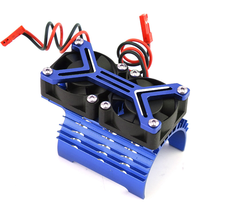 C33218BLUE 36mm Motor Heatsink+Twin 30x30mm Cooling Fan 20, 000 rpm - Image 1