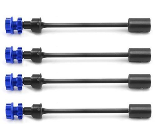 C33221BLUE Machined Universal Drive Shafts w/ Hex Hubs for Traxxas 1/10 E-Revo 2.0 8650 - Image 1