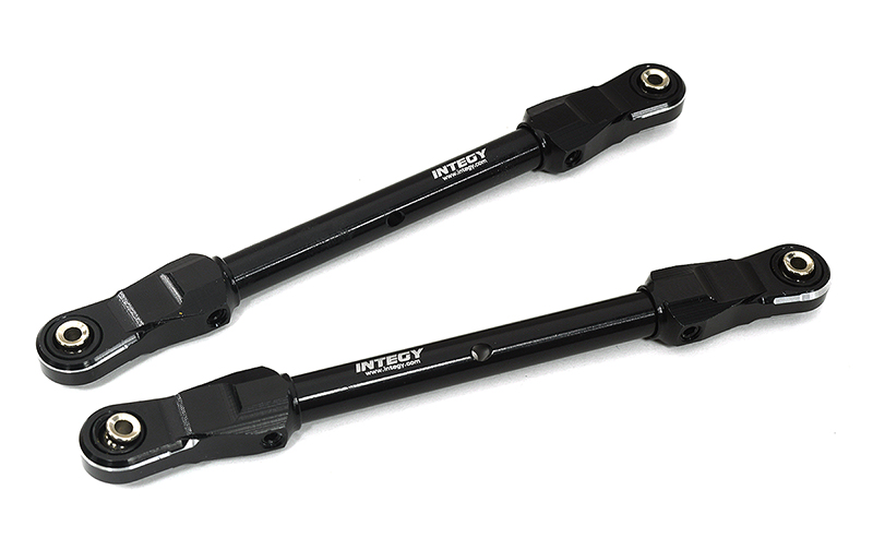 C33269BLACK Billet Machined Black Front 120mm Toe Links (2) for Traxxas 1/8 Sledge 4WD 9549 - Image 1