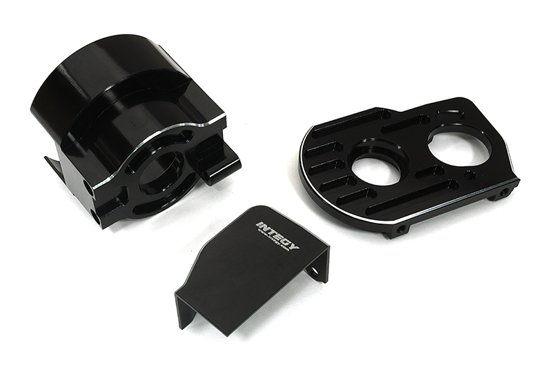 C33279BLACK Billet Machined Center Diff & Motor Mount Set for Losi 1/10 Lasernut U4 4WD RTR - Image 1