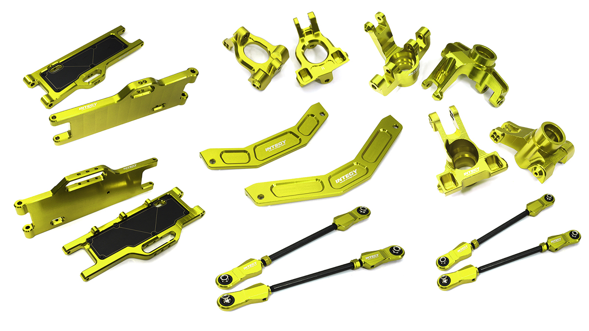 C33280GREEN Green Billet Machined Suspension Upgrade Kit for Arrma 1/10 Kraton 4X4 4S V2 BLX - Image 1