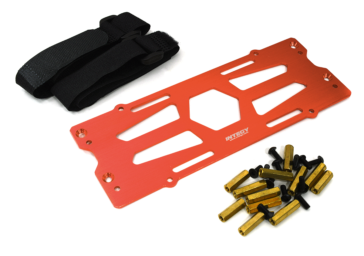C33281RED Billet Machined Battery Plate for Losi 1/10 Lasernut U4 4WD Brushless RTR - Image 1