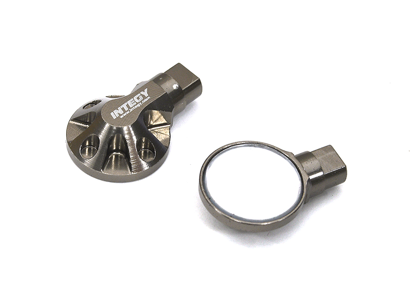 C33292GREY Grey Realistic Side Mirror Set for Losi 1/10 Scale Lasernut U4 4WD Brushless RTR - Image 1