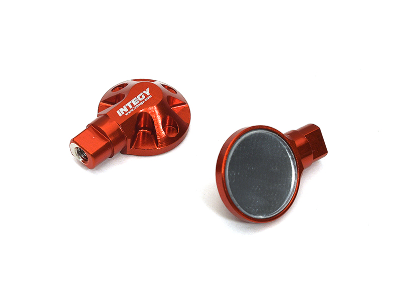C33292RED Red Realistic Side Mirror Set for Losi 1/10 Scale Lasernut U4 4WD Brushless RTR - Image 1