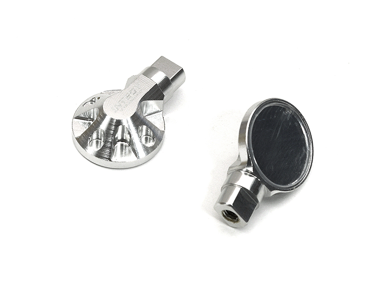 C33292SILVER Silver Realistic Side Mirror Set for Losi 1/10 Lasernut U4 4WD Brushless RTR - Image 1