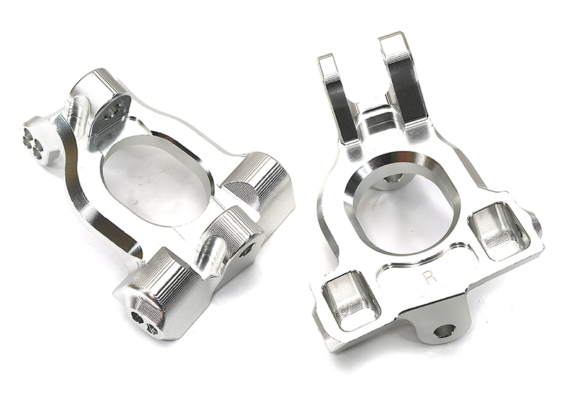 C33295SILVER Billet Machined Caster Blocks for Arrma 1/10 Kraton 4X4 4S V2 BLX ARAC5046 - Image 1