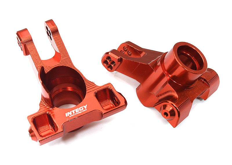 C33297RED Billet Machined Rear Hub Carriers for Arrma 1/10 Kraton 4X4 4S V2 BLX ARAC5043 - Image 1