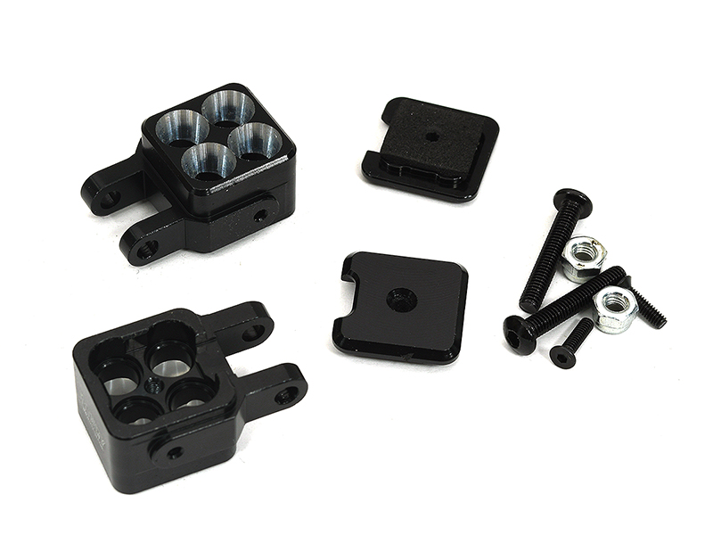 C33309BLACK Billet Machined Spot LED Light Pod Housings for Losi 1/10 Lasernut U4 4WD RTR - Image 1