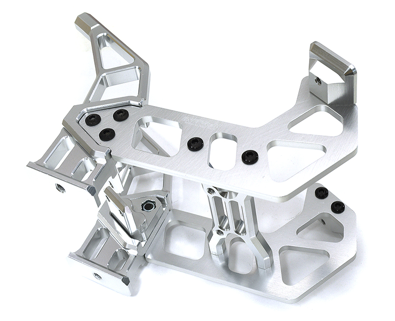 C33311SILVER Wing Mount Set & Diffuser Supports for Arrma 1/7 Limitless ARA320519 ARA320526 - Image 1