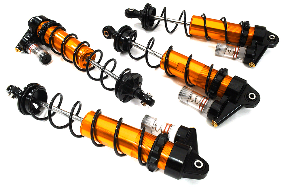 C33328ORANGE Piggyback Shock Set (4) for Arrma 1/5 Kraton 4X4 8S BLX ARA330609 ARA330610 - Image 1