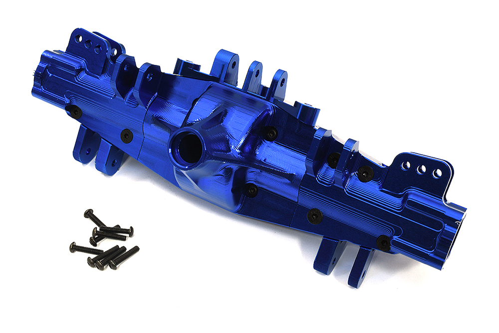 C33333BLUE Billet Machined Axle (1) Housing Set for 1/8 LMT 1.0 4WD Monster Truck - Image 1