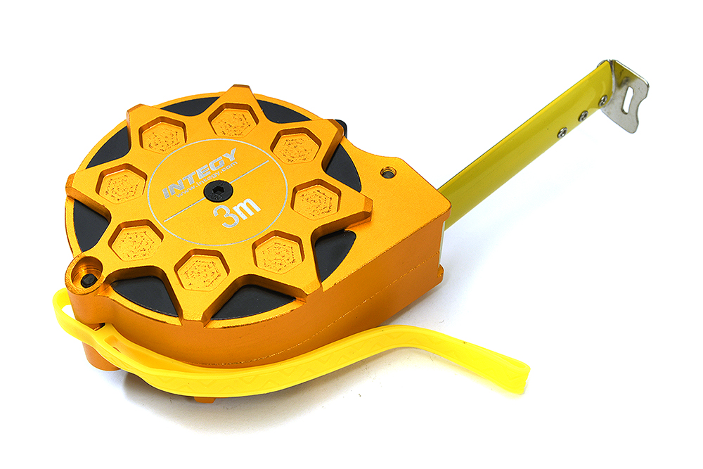 C33345ORANGE 3 Meter Tape Measure by Integy - Alloy Machined Case 9ft Metric & Inch - Image 1