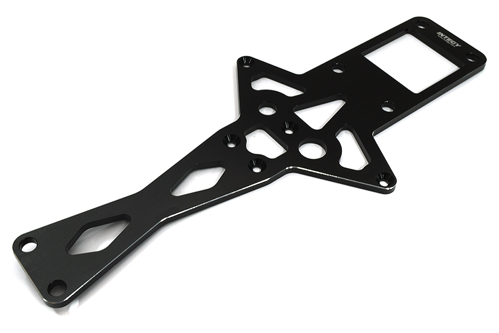 C33349BLACK Billet Machined Black Center Chassis Brace for Losi 1/6 Super Baja Rey 1.0 & 2.0 - Image 1