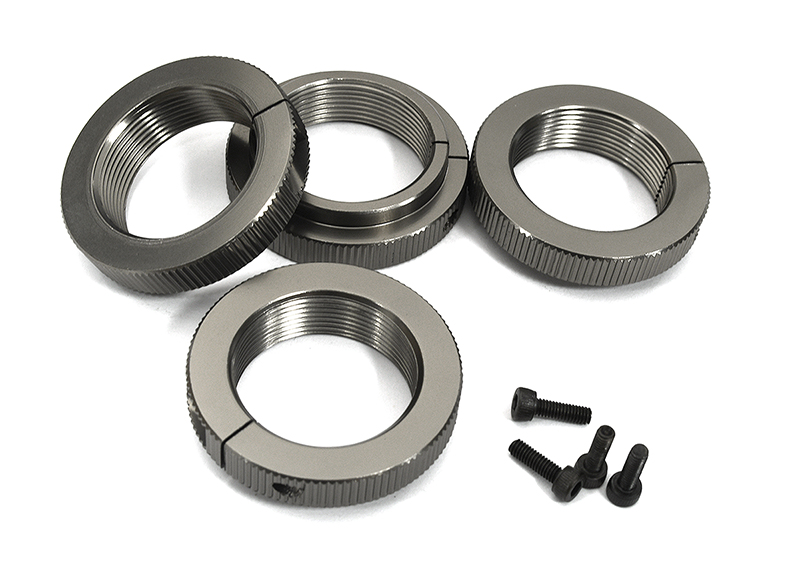 C33364GREY Clamp Type Spring Adjustment Collars for Traxxas X-Maxx 4X4 - Grey 7767 - Image 1