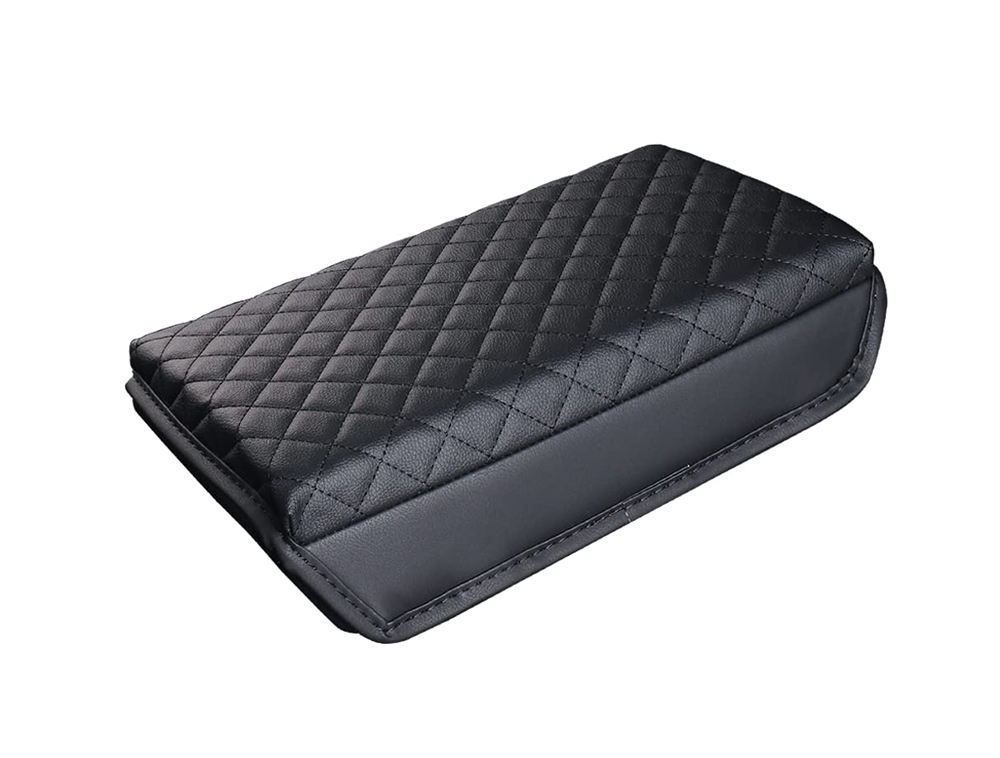 C33376 Black PU Leather Armrest Cover for Tesla Model 3/Y - Image 1