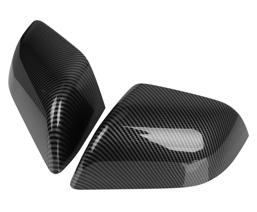 C33387 Glossy Carbon Side Mirror Protector Covers for Tesla 17-23 Model 3 - Image 1