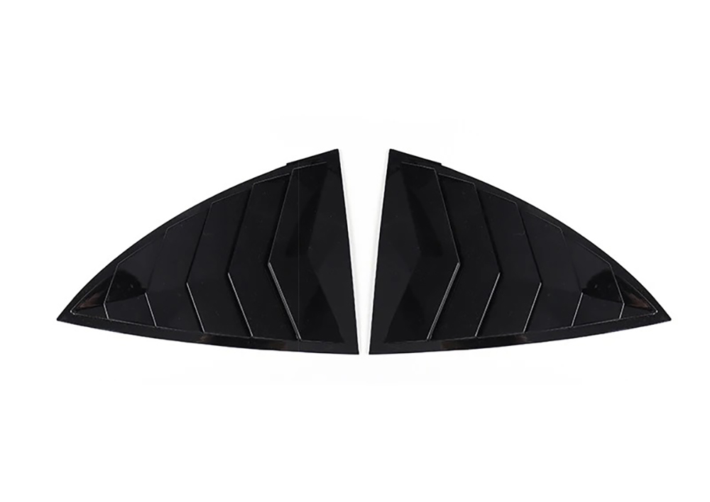 C33408 Glossy Black ABS Rear Triangular Window Blinds for Tesla 21-24 Model Y - Image 1