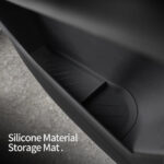 Black Silicone 2pcs Front Door Storage Box Interior Tray for Tesla 22-24 Model X - Image 2