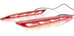 Red Housing Full LED Rear Bumper Fog Reflex Lamp for Tesla Model S - Image 2