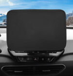 Black Synthetic Leather Screen Cover for Tesla 17-23 Model 3/Y - Image 2