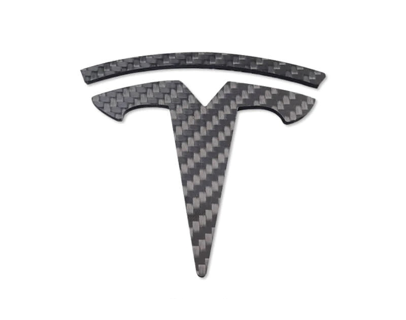 C33468 Matte Real Carbon Logo Emblem for Tesla Model 3/Y - Image 1