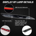 Black Housing Full LED Rear Bumper Fog Reflex Lamp for Tesla 17-23 Model 3 - Image 3