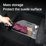 Grey Silicone Rear Trunk Lower Left Storage Box for Tesla 22-24 Model X - Image 2