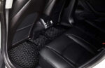 Black TPE Rubber Floor Mats w/o Center Console for Tesla 17-20 Model X 6 Seats - Image 3
