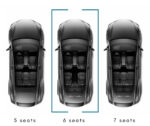 Black TPE Rubber Floor Mats w/o Center Console for Tesla 17-20 Model X 6 Seats - Image 5