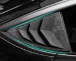 Matte Carbon Rear Side Window Shades Blinds Covers for Tesla 17-23 Model 3 - Image 2