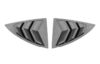 Glossy Carbon ABS Rear Side Corner Window Covers for Tesla 17-23 Model 3