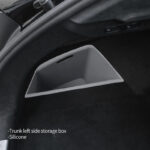 Grey Silicone Rear Trunk Left Storage Box for Tesla 22-24 Model S - Image 2
