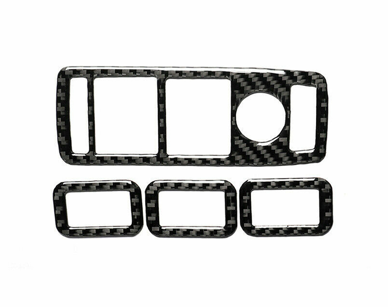 C33514 Carbon Fiber Pattern Door Window Switch Panel Trim Decals for Tesla Model X - Image 1