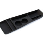 Black Plastic Center Console Storage w/ Cup Holder for Tesla 2012-2015 Model S/X