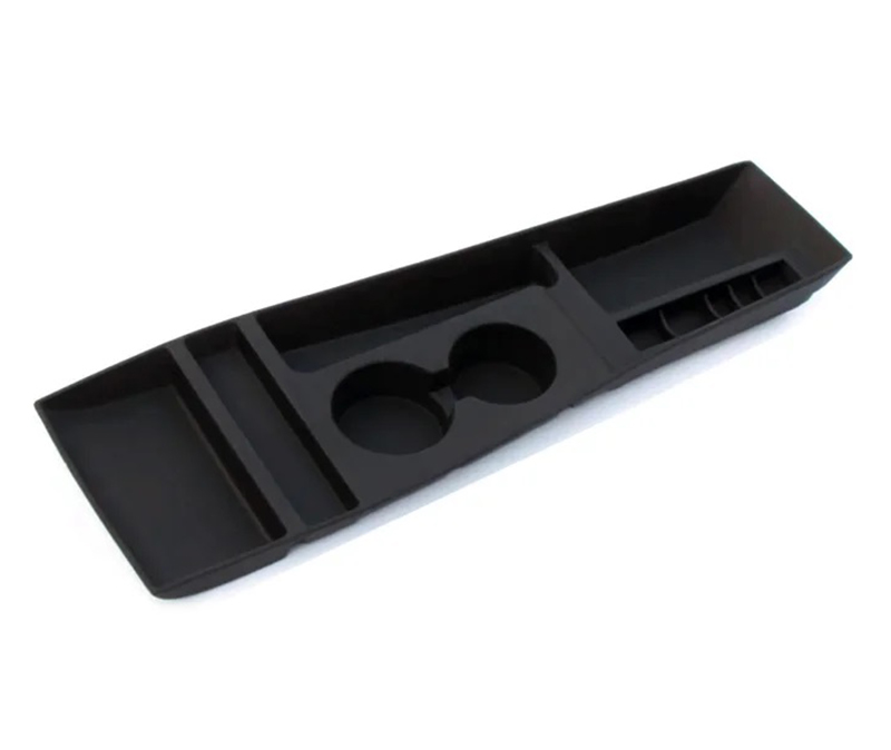 C33524 Black Plastic Center Console Storage w/ Cup Holder for Tesla 2012-2015 Model S/X - Image 1