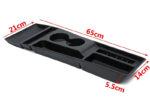 Black Plastic Center Console Storage w/ Cup Holder for Tesla 2012-2015 Model S/X - Image 2