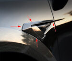 Matte Black Side Camera Aero Trim Covers Shades for Tesla 20-23.6 Model Y - Image 2