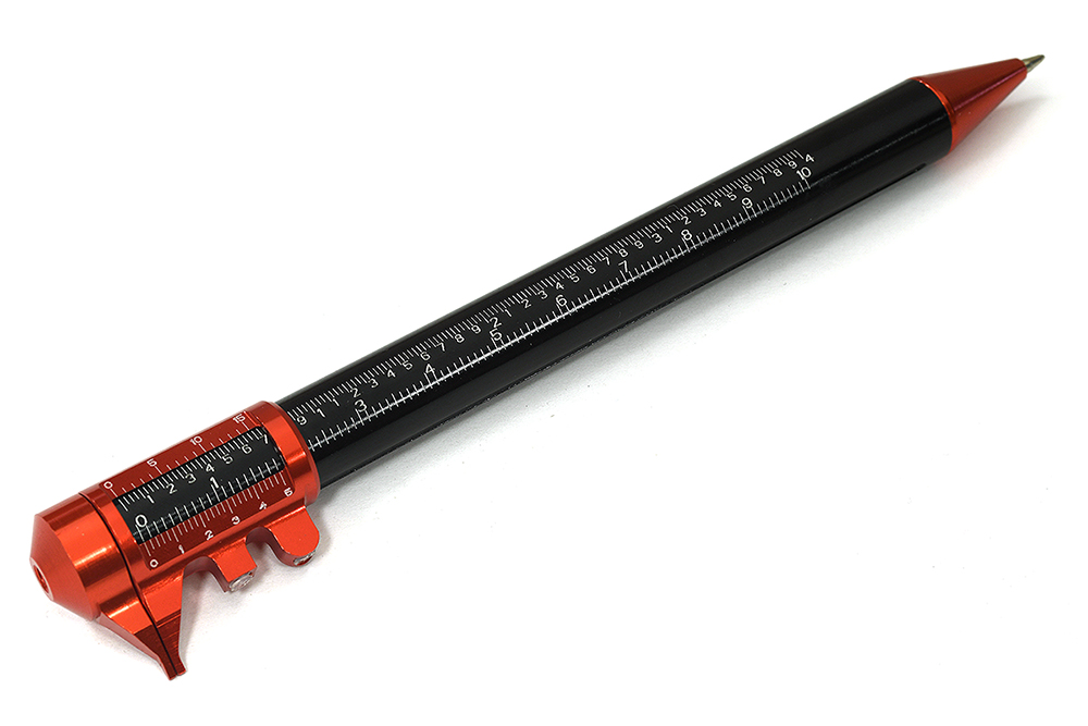 C33571RED Multifunction 0-100mm Caliper Roller Ball Pen Machinist Stationery - Image 1